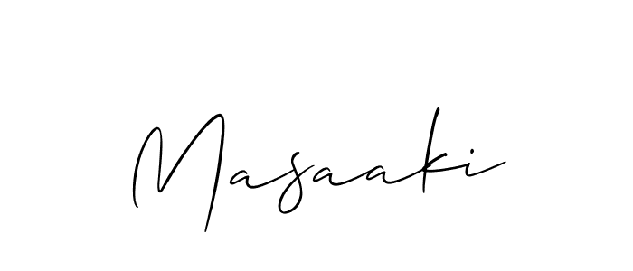 How to make Masaaki signature? Allison_Script is a professional autograph style. Create handwritten signature for Masaaki name. Masaaki signature style 2 images and pictures png