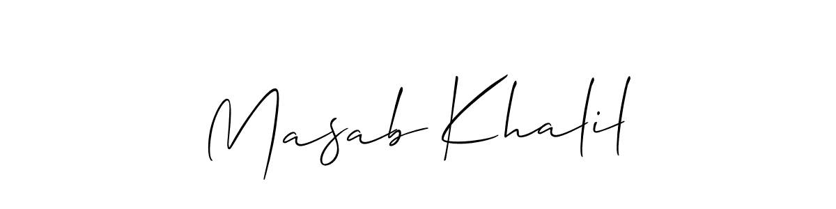 Best and Professional Signature Style for Masab Khalil. Allison_Script Best Signature Style Collection. Masab Khalil signature style 2 images and pictures png