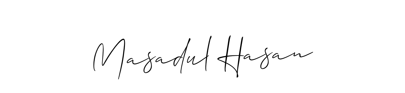 The best way (Allison_Script) to make a short signature is to pick only two or three words in your name. The name Masadul Hasan include a total of six letters. For converting this name. Masadul Hasan signature style 2 images and pictures png