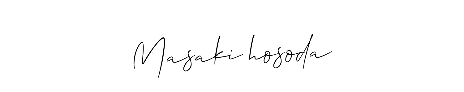 Also we have Masaki　hosoda name is the best signature style. Create professional handwritten signature collection using Allison_Script autograph style. Masaki　hosoda signature style 2 images and pictures png