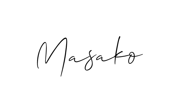 Make a beautiful signature design for name Masako. With this signature (Allison_Script) style, you can create a handwritten signature for free. Masako signature style 2 images and pictures png