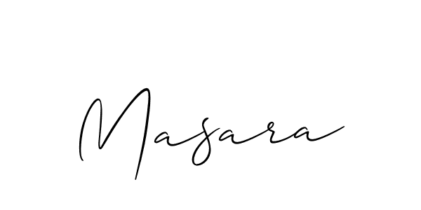 How to make Masara signature? Allison_Script is a professional autograph style. Create handwritten signature for Masara name. Masara signature style 2 images and pictures png