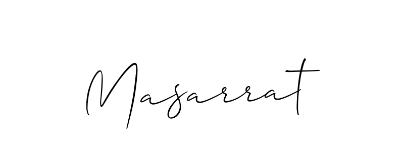 Design your own signature with our free online signature maker. With this signature software, you can create a handwritten (Allison_Script) signature for name Masarrat. Masarrat signature style 2 images and pictures png