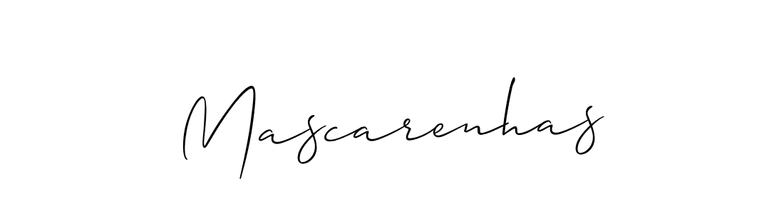 How to make Mascarenhas signature? Allison_Script is a professional autograph style. Create handwritten signature for Mascarenhas name. Mascarenhas signature style 2 images and pictures png