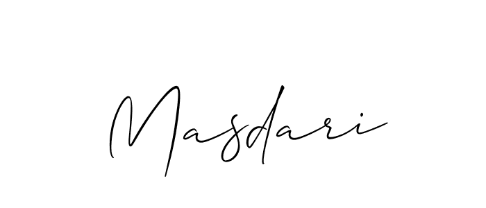 How to make Masdari signature? Allison_Script is a professional autograph style. Create handwritten signature for Masdari name. Masdari signature style 2 images and pictures png