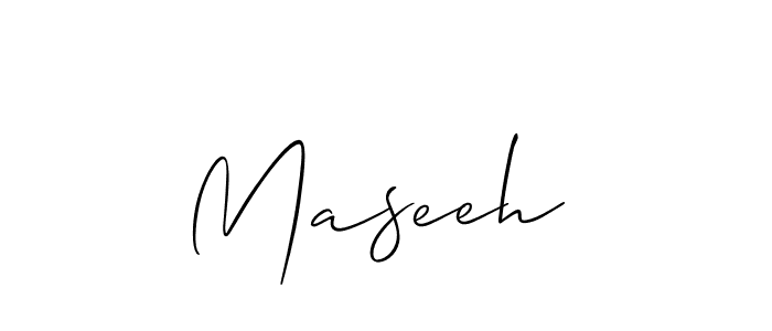 Allison_Script is a professional signature style that is perfect for those who want to add a touch of class to their signature. It is also a great choice for those who want to make their signature more unique. Get Maseeh  name to fancy signature for free. Maseeh  signature style 2 images and pictures png