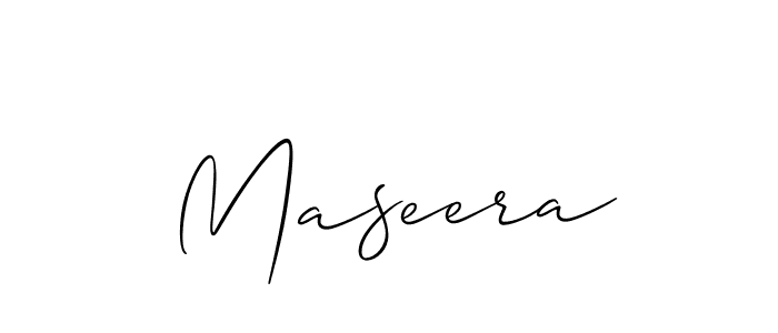 How to make Maseera signature? Allison_Script is a professional autograph style. Create handwritten signature for Maseera name. Maseera signature style 2 images and pictures png