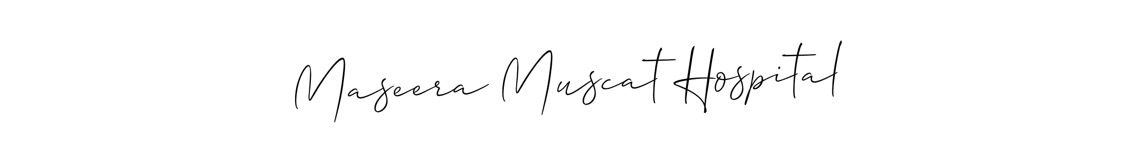 Similarly Allison_Script is the best handwritten signature design. Signature creator online .You can use it as an online autograph creator for name Maseera Muscat Hospital. Maseera Muscat Hospital signature style 2 images and pictures png