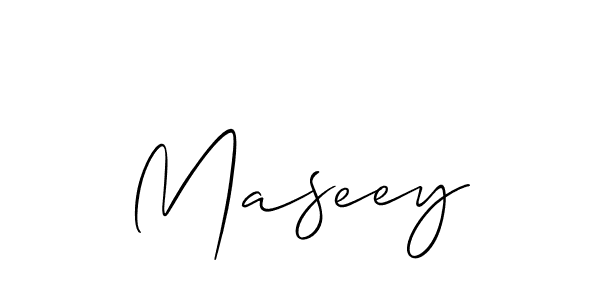 How to make Maseey signature? Allison_Script is a professional autograph style. Create handwritten signature for Maseey name. Maseey signature style 2 images and pictures png