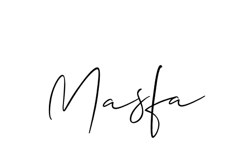 How to make Masfa name signature. Use Allison_Script style for creating short signs online. This is the latest handwritten sign. Masfa signature style 2 images and pictures png