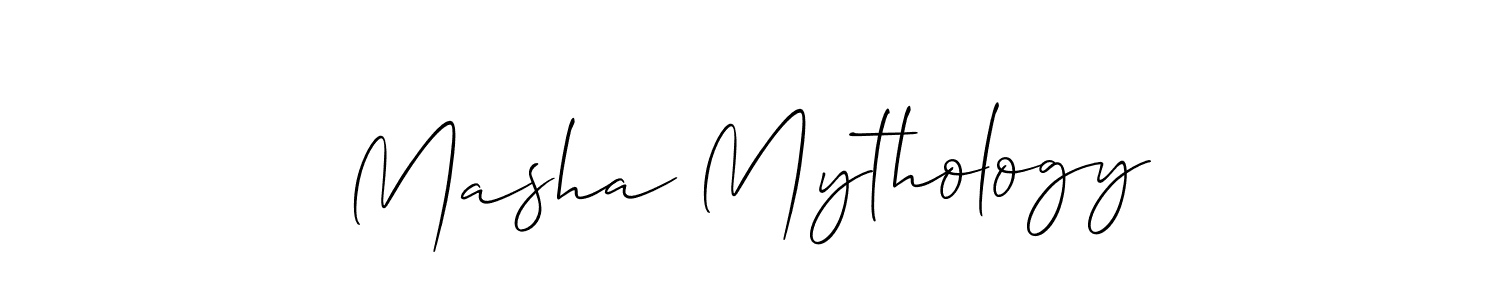 Masha Mythology stylish signature style. Best Handwritten Sign (Allison_Script) for my name. Handwritten Signature Collection Ideas for my name Masha Mythology. Masha Mythology signature style 2 images and pictures png