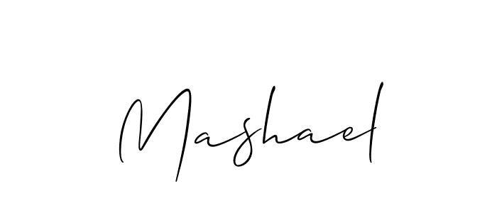 Create a beautiful signature design for name Mashael. With this signature (Allison_Script) fonts, you can make a handwritten signature for free. Mashael signature style 2 images and pictures png
