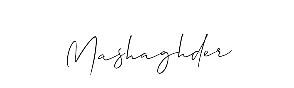 It looks lik you need a new signature style for name Mashaghder. Design unique handwritten (Allison_Script) signature with our free signature maker in just a few clicks. Mashaghder signature style 2 images and pictures png