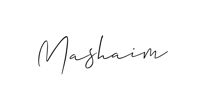 How to Draw Mashaim signature style? Allison_Script is a latest design signature styles for name Mashaim. Mashaim signature style 2 images and pictures png