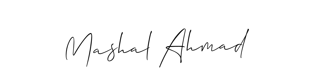 You should practise on your own different ways (Allison_Script) to write your name (Mashal Ahmad) in signature. don't let someone else do it for you. Mashal Ahmad signature style 2 images and pictures png