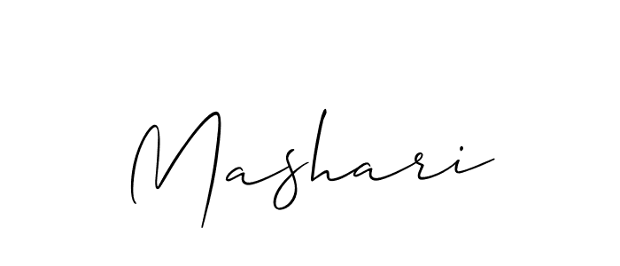 Also we have Mashari name is the best signature style. Create professional handwritten signature collection using Allison_Script autograph style. Mashari signature style 2 images and pictures png