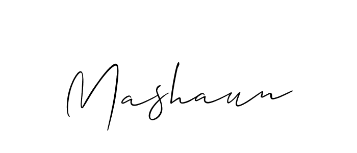 The best way (Allison_Script) to make a short signature is to pick only two or three words in your name. The name Mashaun include a total of six letters. For converting this name. Mashaun signature style 2 images and pictures png