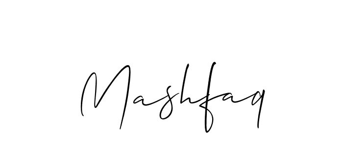 How to make Mashfaq signature? Allison_Script is a professional autograph style. Create handwritten signature for Mashfaq name. Mashfaq signature style 2 images and pictures png