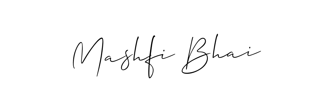 Also we have Mashfi Bhai name is the best signature style. Create professional handwritten signature collection using Allison_Script autograph style. Mashfi Bhai signature style 2 images and pictures png