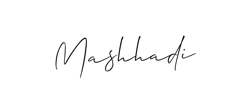 Create a beautiful signature design for name Mashhadi. With this signature (Allison_Script) fonts, you can make a handwritten signature for free. Mashhadi signature style 2 images and pictures png