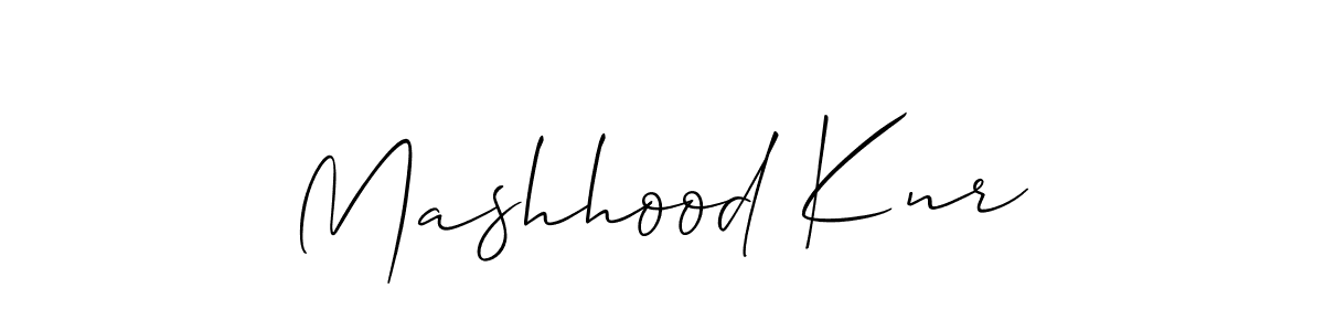 Make a beautiful signature design for name Mashhood Knr. Use this online signature maker to create a handwritten signature for free. Mashhood Knr signature style 2 images and pictures png