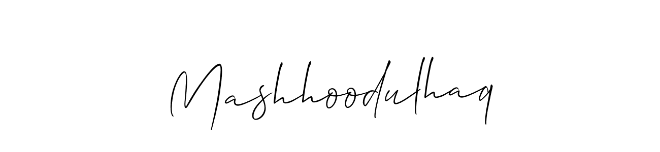 Once you've used our free online signature maker to create your best signature Allison_Script style, it's time to enjoy all of the benefits that Mashhoodulhaq name signing documents. Mashhoodulhaq signature style 2 images and pictures png