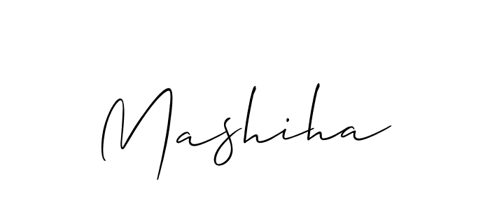 Create a beautiful signature design for name Mashiha. With this signature (Allison_Script) fonts, you can make a handwritten signature for free. Mashiha signature style 2 images and pictures png