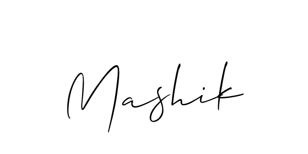How to Draw Mashik signature style? Allison_Script is a latest design signature styles for name Mashik. Mashik signature style 2 images and pictures png