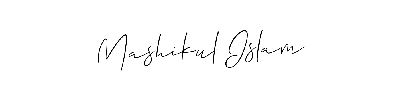 How to make Mashikul Islam signature? Allison_Script is a professional autograph style. Create handwritten signature for Mashikul Islam name. Mashikul Islam signature style 2 images and pictures png