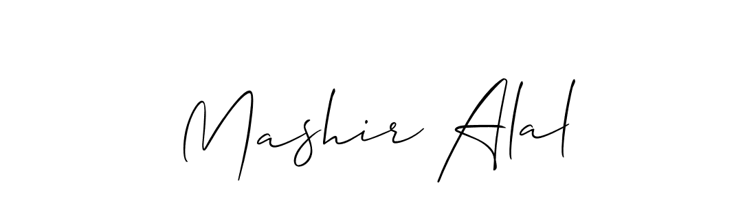 Also we have Mashir Alal name is the best signature style. Create professional handwritten signature collection using Allison_Script autograph style. Mashir Alal signature style 2 images and pictures png
