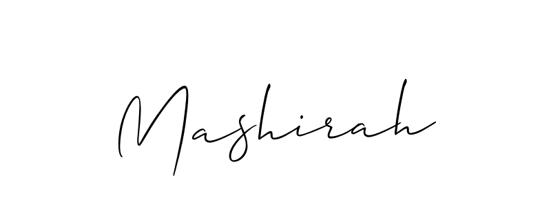 The best way (Allison_Script) to make a short signature is to pick only two or three words in your name. The name Mashirah include a total of six letters. For converting this name. Mashirah signature style 2 images and pictures png