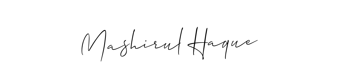 The best way (Allison_Script) to make a short signature is to pick only two or three words in your name. The name Mashirul Haque include a total of six letters. For converting this name. Mashirul Haque signature style 2 images and pictures png