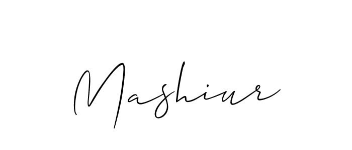 Make a short Mashiur signature style. Manage your documents anywhere anytime using Allison_Script. Create and add eSignatures, submit forms, share and send files easily. Mashiur signature style 2 images and pictures png