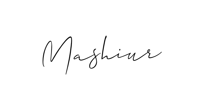 Similarly Allison_Script is the best handwritten signature design. Signature creator online .You can use it as an online autograph creator for name Mashiur. Mashiur signature style 2 images and pictures png