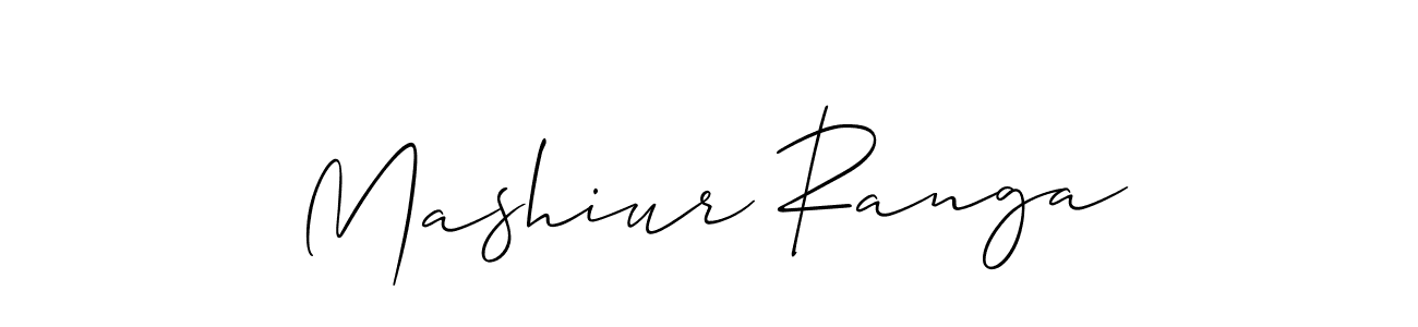 It looks lik you need a new signature style for name Mashiur Ranga. Design unique handwritten (Allison_Script) signature with our free signature maker in just a few clicks. Mashiur Ranga signature style 2 images and pictures png
