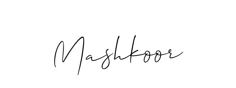 How to make Mashkoor name signature. Use Allison_Script style for creating short signs online. This is the latest handwritten sign. Mashkoor signature style 2 images and pictures png
