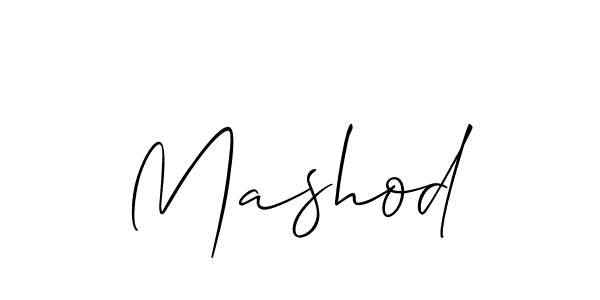 Use a signature maker to create a handwritten signature online. With this signature software, you can design (Allison_Script) your own signature for name Mashod. Mashod signature style 2 images and pictures png