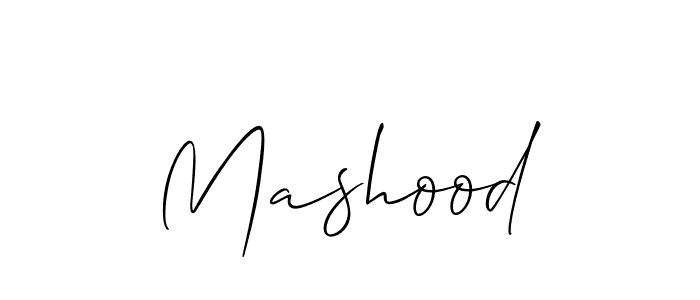 Create a beautiful signature design for name Mashood. With this signature (Allison_Script) fonts, you can make a handwritten signature for free. Mashood signature style 2 images and pictures png