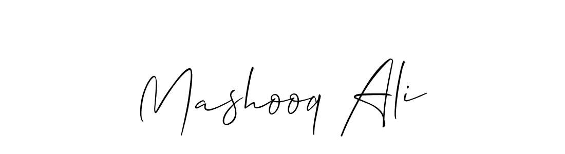 Make a short Mashooq Ali signature style. Manage your documents anywhere anytime using Allison_Script. Create and add eSignatures, submit forms, share and send files easily. Mashooq Ali signature style 2 images and pictures png