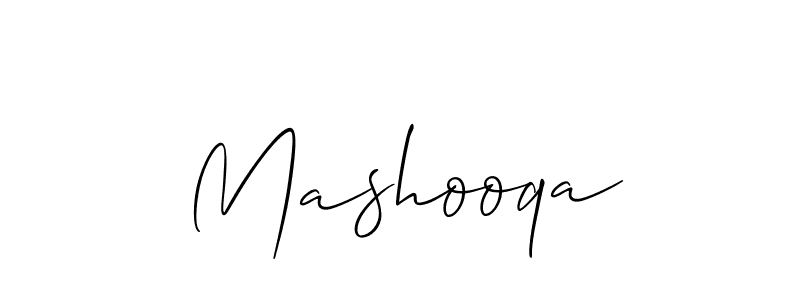 How to make Mashooqa name signature. Use Allison_Script style for creating short signs online. This is the latest handwritten sign. Mashooqa signature style 2 images and pictures png