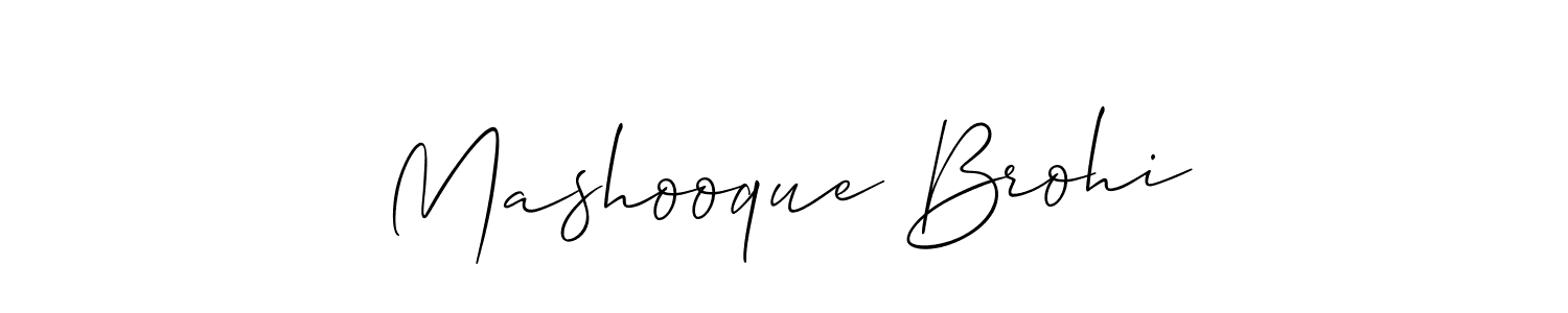 Make a beautiful signature design for name Mashooque Brohi. Use this online signature maker to create a handwritten signature for free. Mashooque Brohi signature style 2 images and pictures png