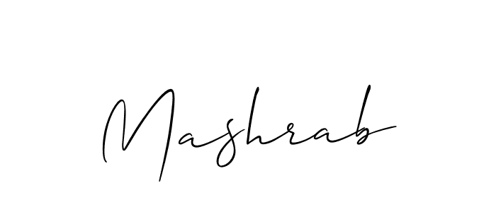 You should practise on your own different ways (Allison_Script) to write your name (Mashrab) in signature. don't let someone else do it for you. Mashrab signature style 2 images and pictures png