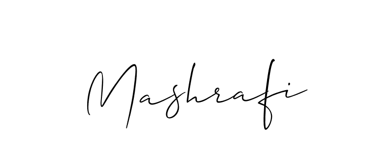 Create a beautiful signature design for name Mashrafi. With this signature (Allison_Script) fonts, you can make a handwritten signature for free. Mashrafi signature style 2 images and pictures png