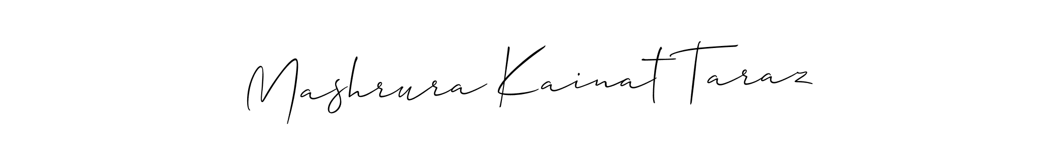 How to make Mashrura Kainat Taraz signature? Allison_Script is a professional autograph style. Create handwritten signature for Mashrura Kainat Taraz name. Mashrura Kainat Taraz signature style 2 images and pictures png