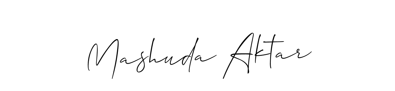 How to make Mashuda Aktar signature? Allison_Script is a professional autograph style. Create handwritten signature for Mashuda Aktar name. Mashuda Aktar signature style 2 images and pictures png