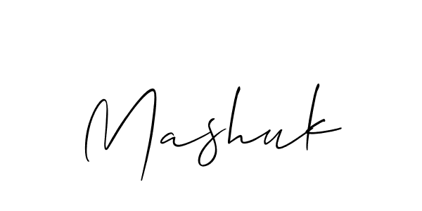 Allison_Script is a professional signature style that is perfect for those who want to add a touch of class to their signature. It is also a great choice for those who want to make their signature more unique. Get Mashuk name to fancy signature for free. Mashuk signature style 2 images and pictures png