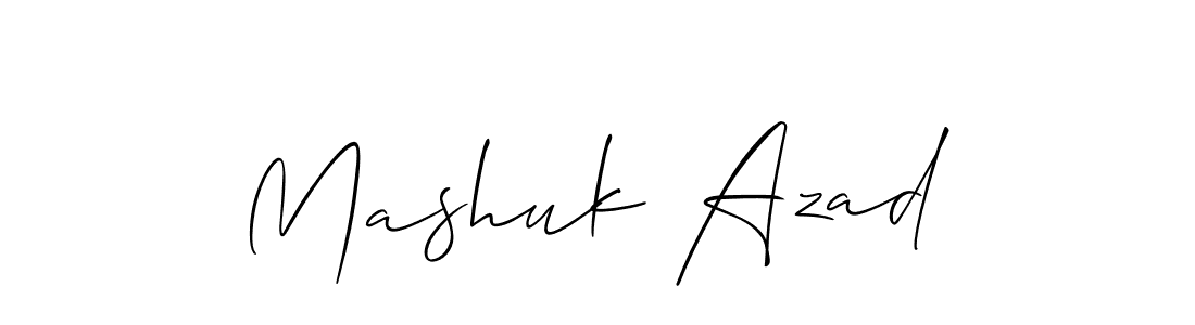 Design your own signature with our free online signature maker. With this signature software, you can create a handwritten (Allison_Script) signature for name Mashuk Azad. Mashuk Azad signature style 2 images and pictures png