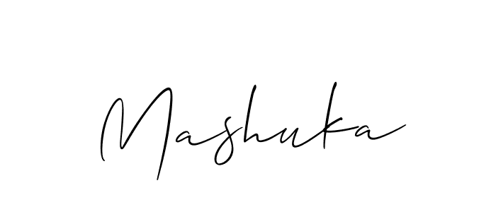 Also You can easily find your signature by using the search form. We will create Mashuka name handwritten signature images for you free of cost using Allison_Script sign style. Mashuka signature style 2 images and pictures png