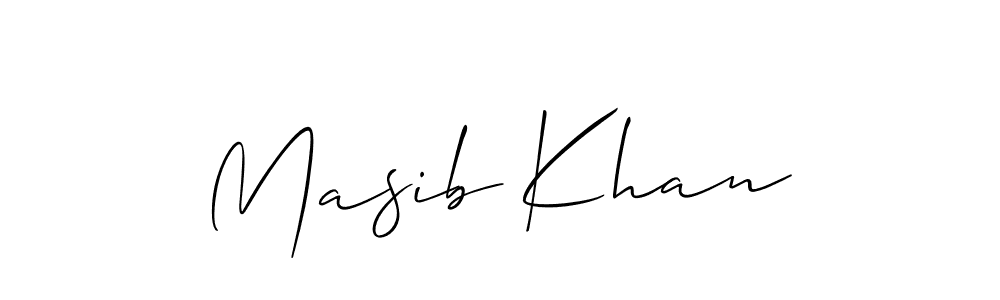 How to make Masib Khan signature? Allison_Script is a professional autograph style. Create handwritten signature for Masib Khan name. Masib Khan signature style 2 images and pictures png