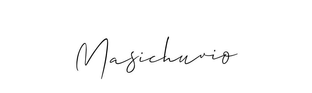 Also You can easily find your signature by using the search form. We will create Masichuvio name handwritten signature images for you free of cost using Allison_Script sign style. Masichuvio signature style 2 images and pictures png